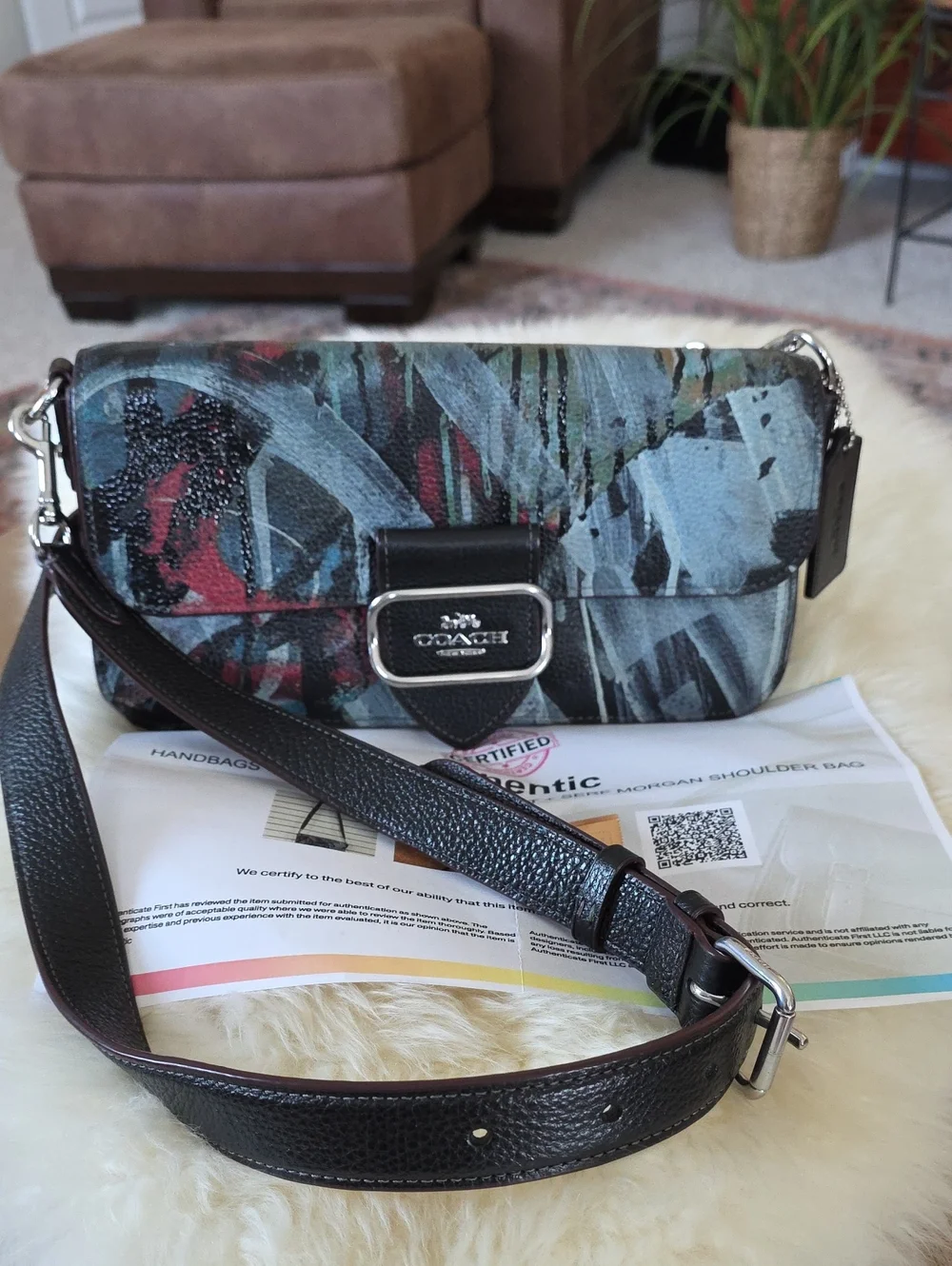 Fantastic Rare Coach X Mint + Serf Morgan Crossbody Bag 🖤🩶❤️🎁